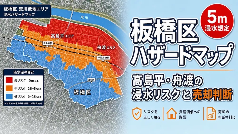 板橋区ハザードマップ｜高島平・舟渡の浸水リスクと売却判断 ｜不動産
